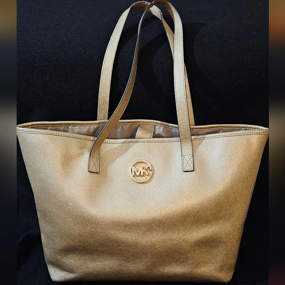 Michael Kors Gold Tote Bag